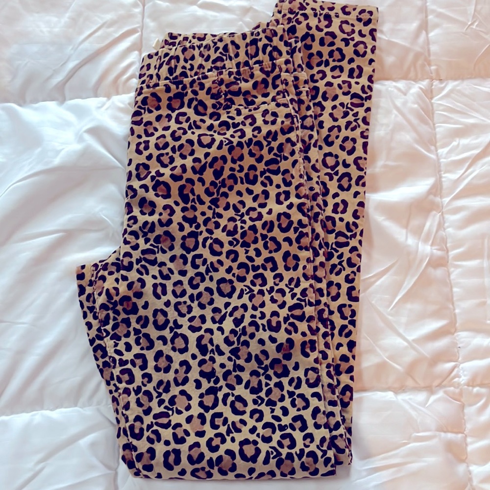 NWOT Boden Girls 12 fuzzy Cheetah pants